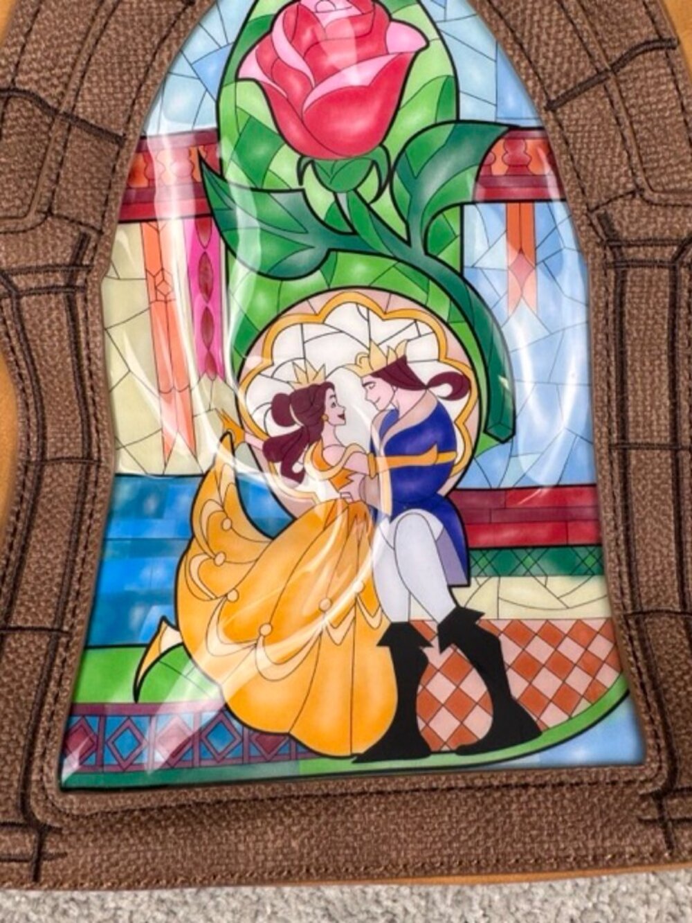 Danielle Nicole Disney Beauty and the Beast Stained Glass Arch Mini Backpack - Picture 2 of 11